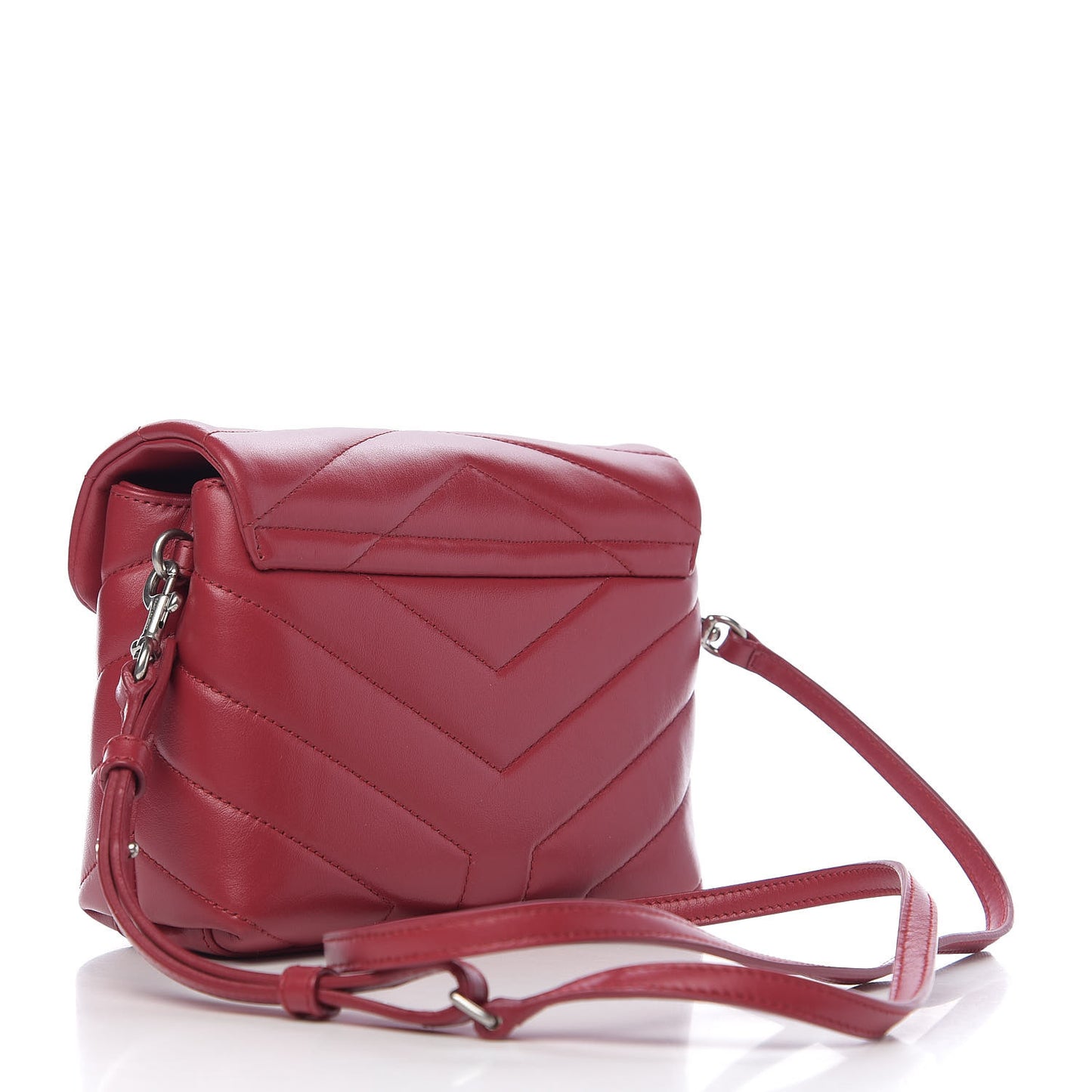 Calfskin Y Quilted Monogram Toy Loulou Crossbody Bag New Lipstick Red