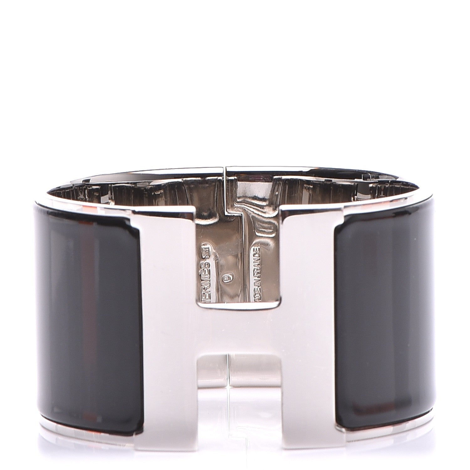Hermes Enamel Extra Wide Clic Clac H Bracelet PM Black 1 of 7