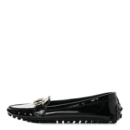 Louis Vuitton Patent Calfskin Oxford Loafers 38 Black 1 of 7