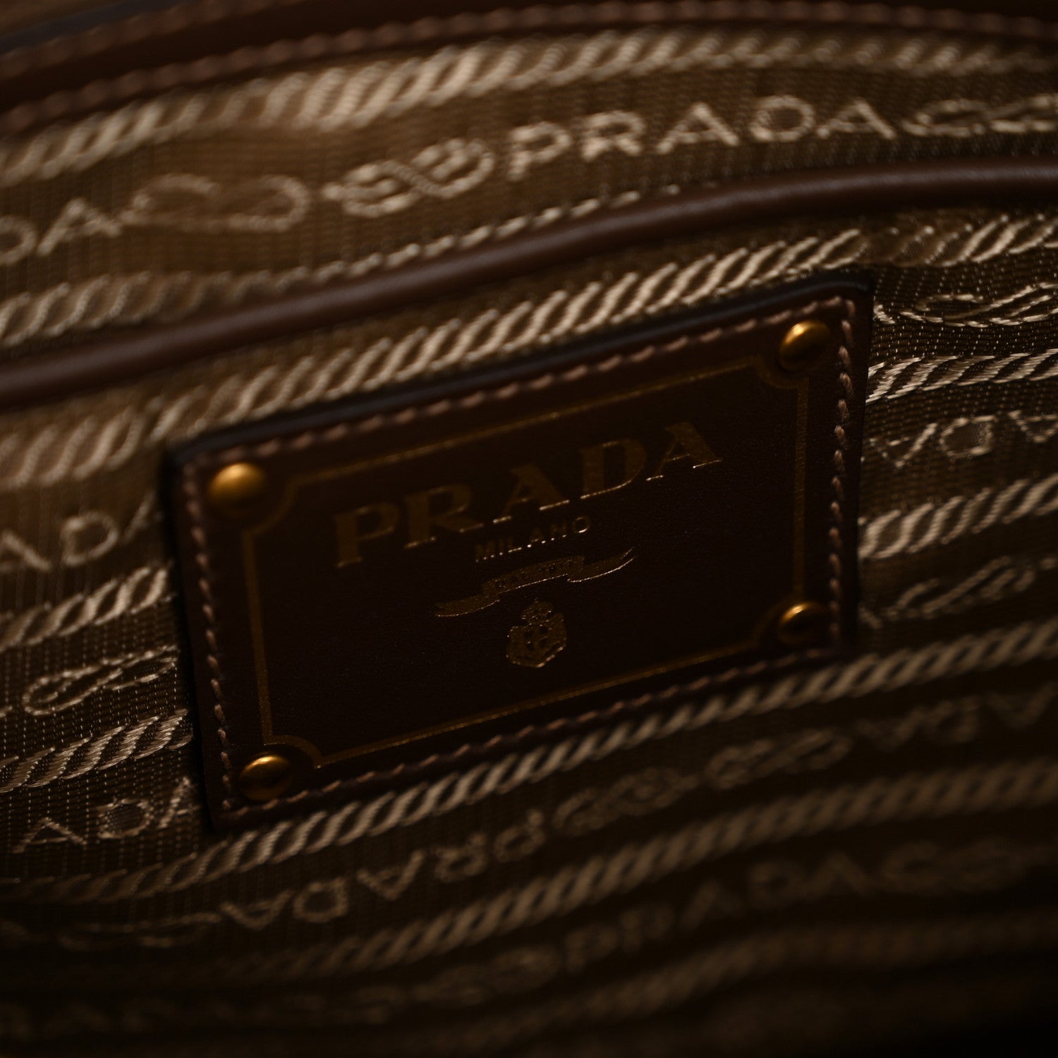 Prada Jacquard Logo Tote Corda Bruciato 6 of 13