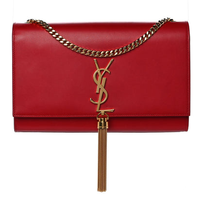 Saint Laurent Smooth Calfskin Medium Classic Monogram Kate Tassel Satchel New Lipstick 1 of 11