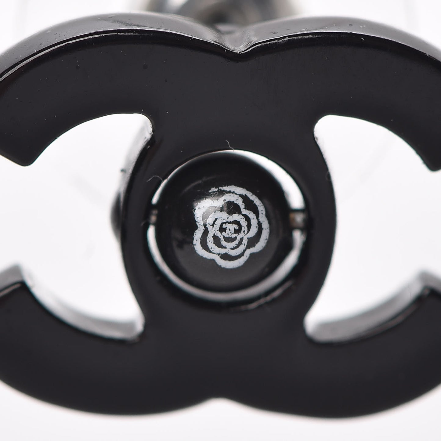 Resin CC Mademoiselle Earrings Black