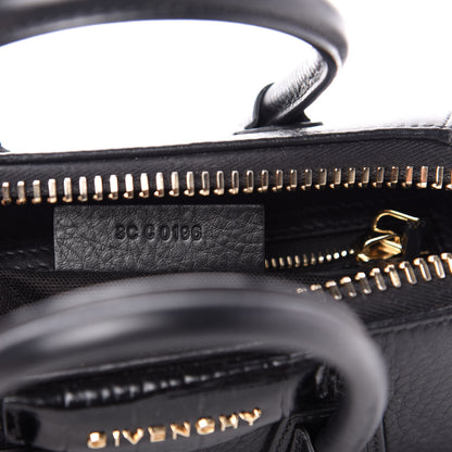 Givenchy Calfskin Crocodile Embossed Antigona Black 7 of 10