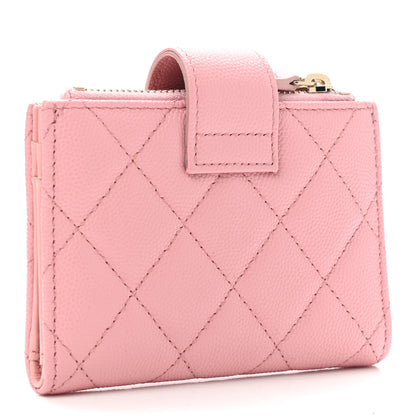 Chanel Caviar Quilted Compact Zipped Pocket Wallet Pink 3 of 8