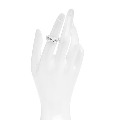 Hermes Sterling Silver PM Chaine d'Ancre Enchainee Band Ring 52 6 2 of 5