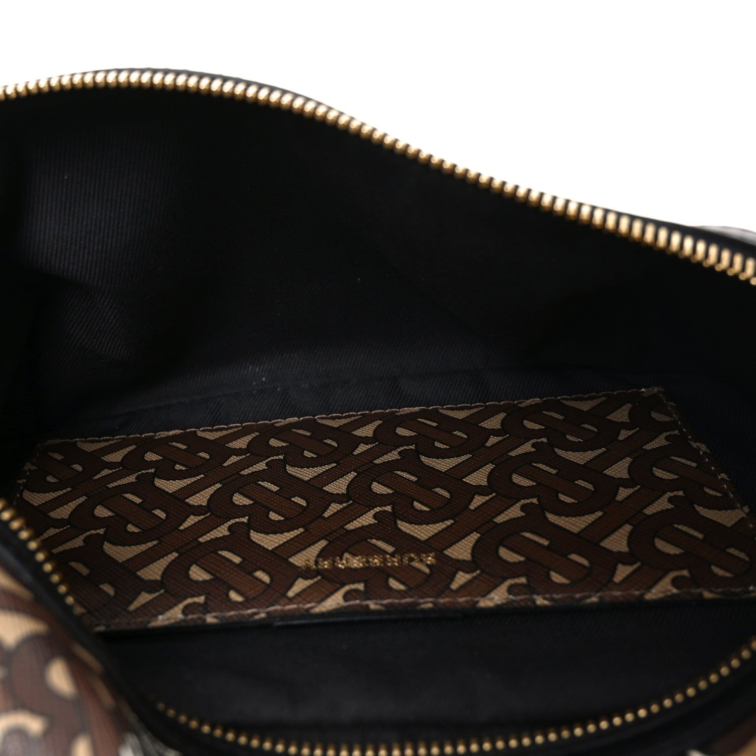 Burberry E-Canvas Monogram Stripe Medium Sonny Bum Bag Bridle Brown 9 of 17