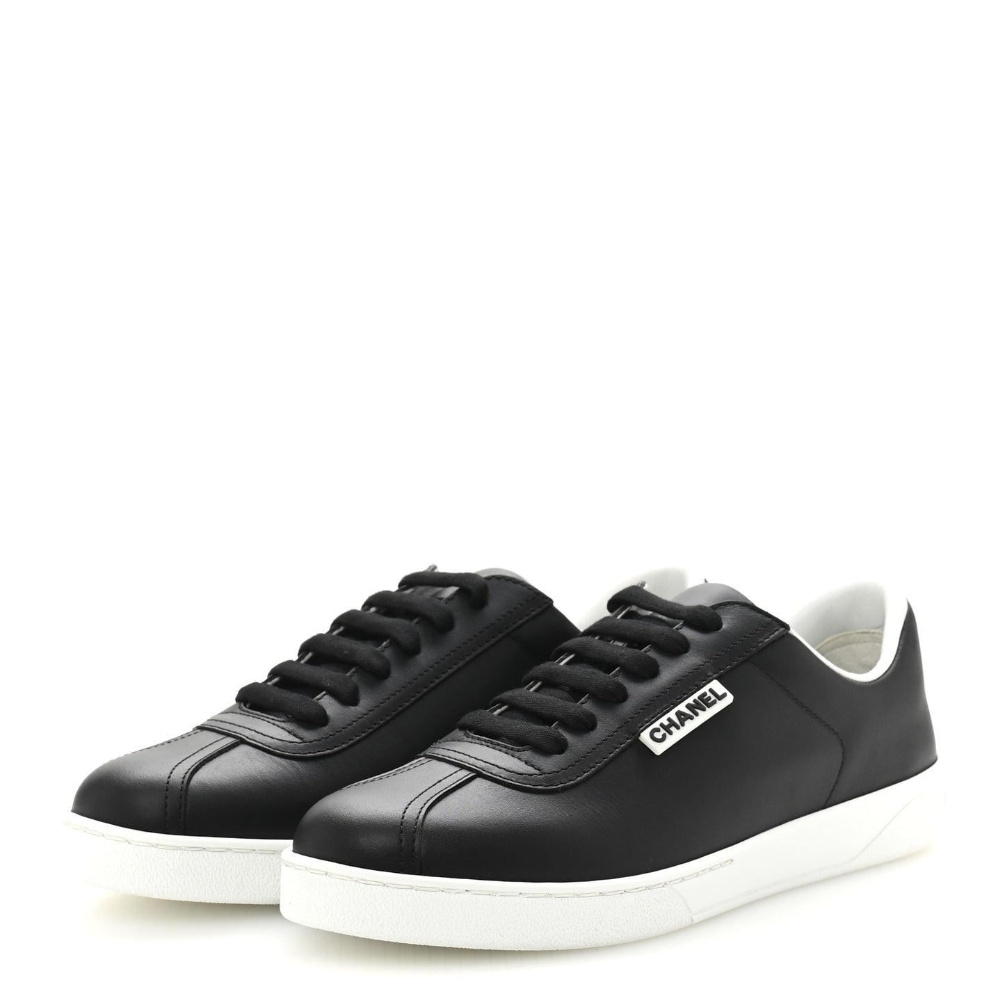 Calfskin CC Womens Sneakers 38 Black
