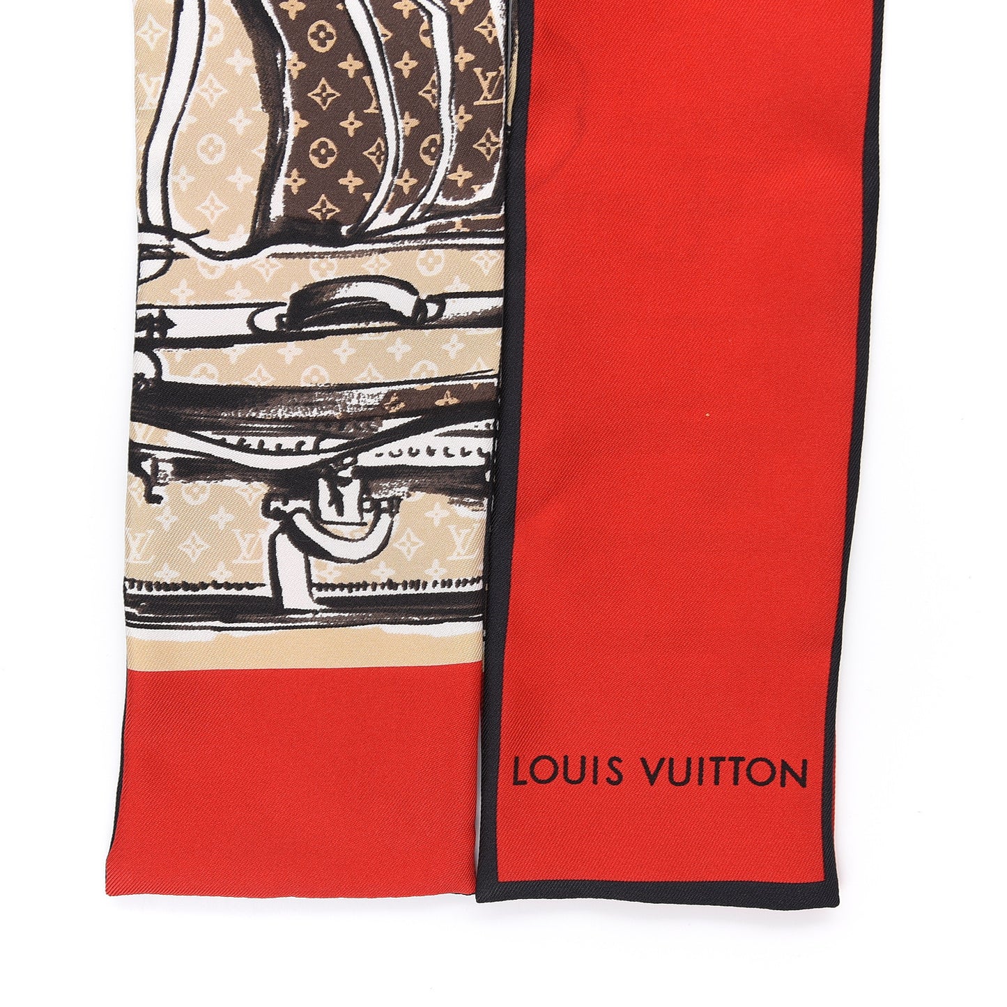 Silk Monogram Trunks Bandeau Brown