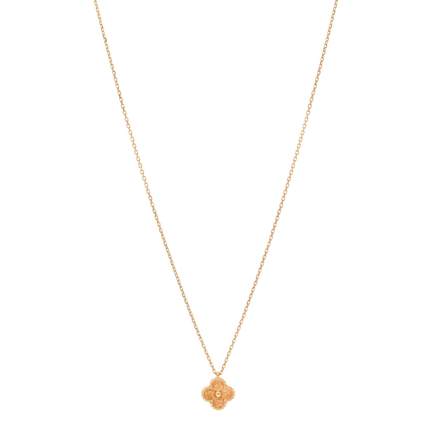18K Rose Gold Sweet Alhambra Pendant Necklace