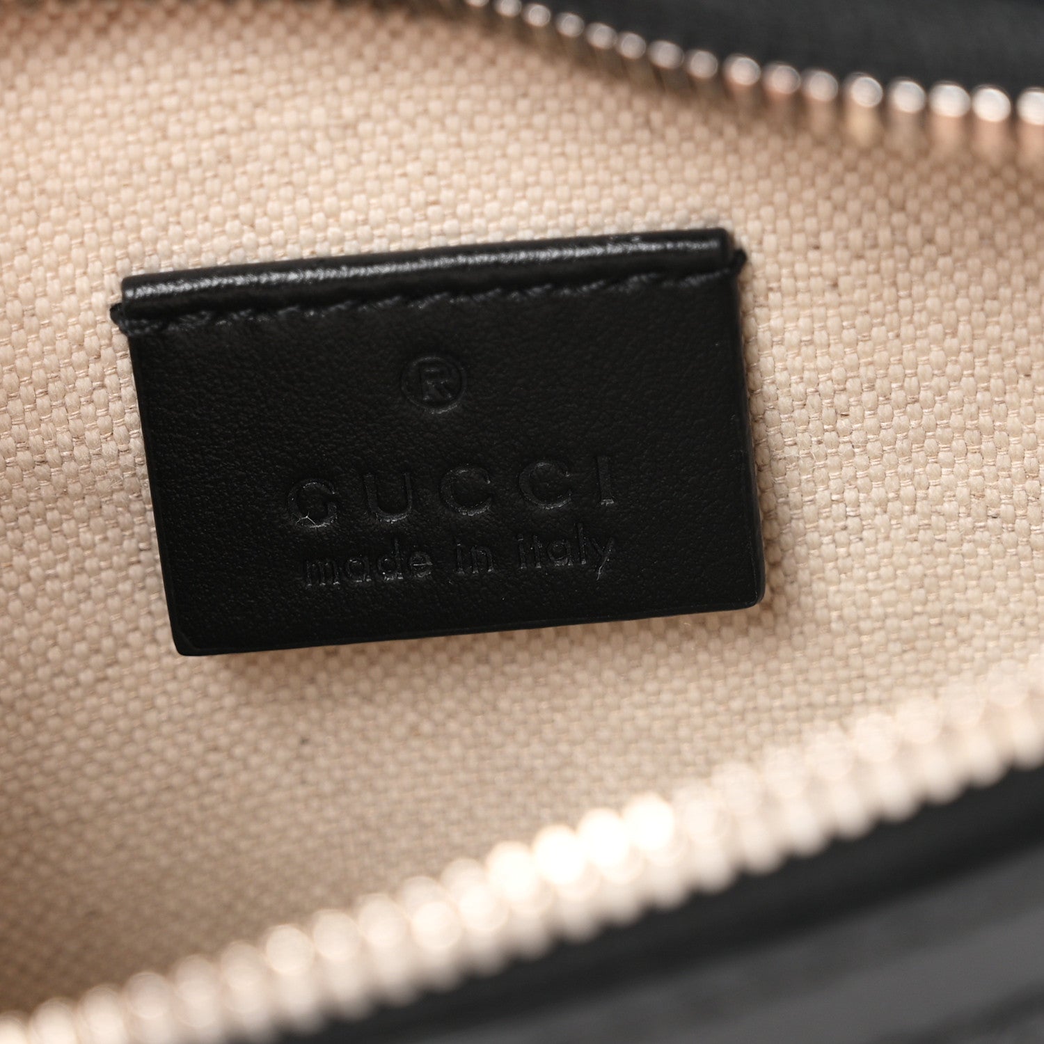 Gucci Calfskin GG Tennis Embossed Belt Bag Black 5 of 9