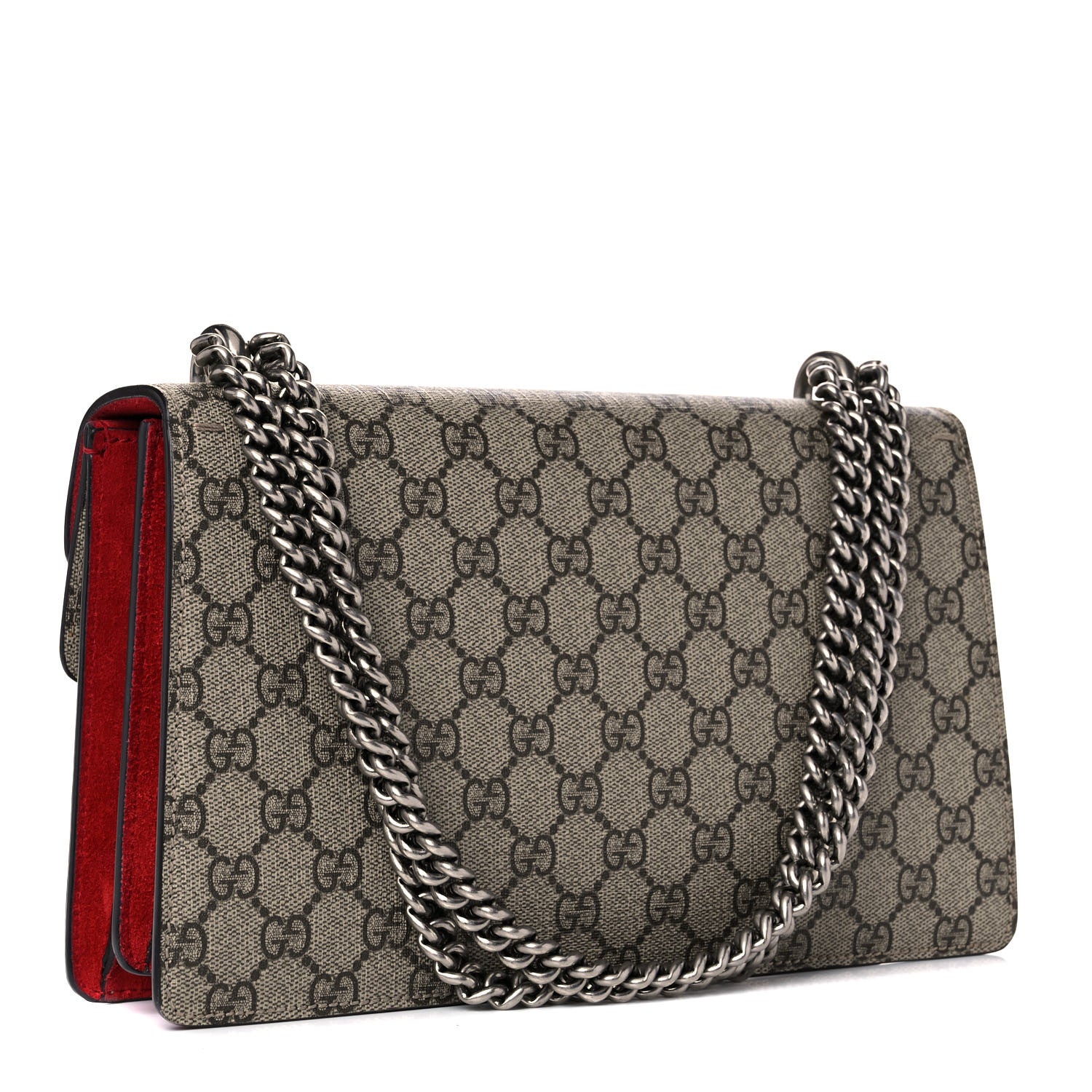 Gucci GG Supreme Monogram Small Dionysus Shoulder Bag Red 3 of 16