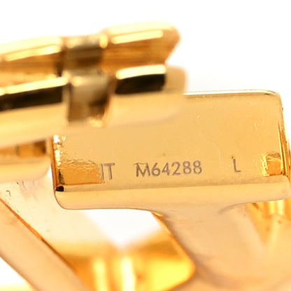 Louis Vuitton Metal Louise Hoop Earrings Gold 4 of 5