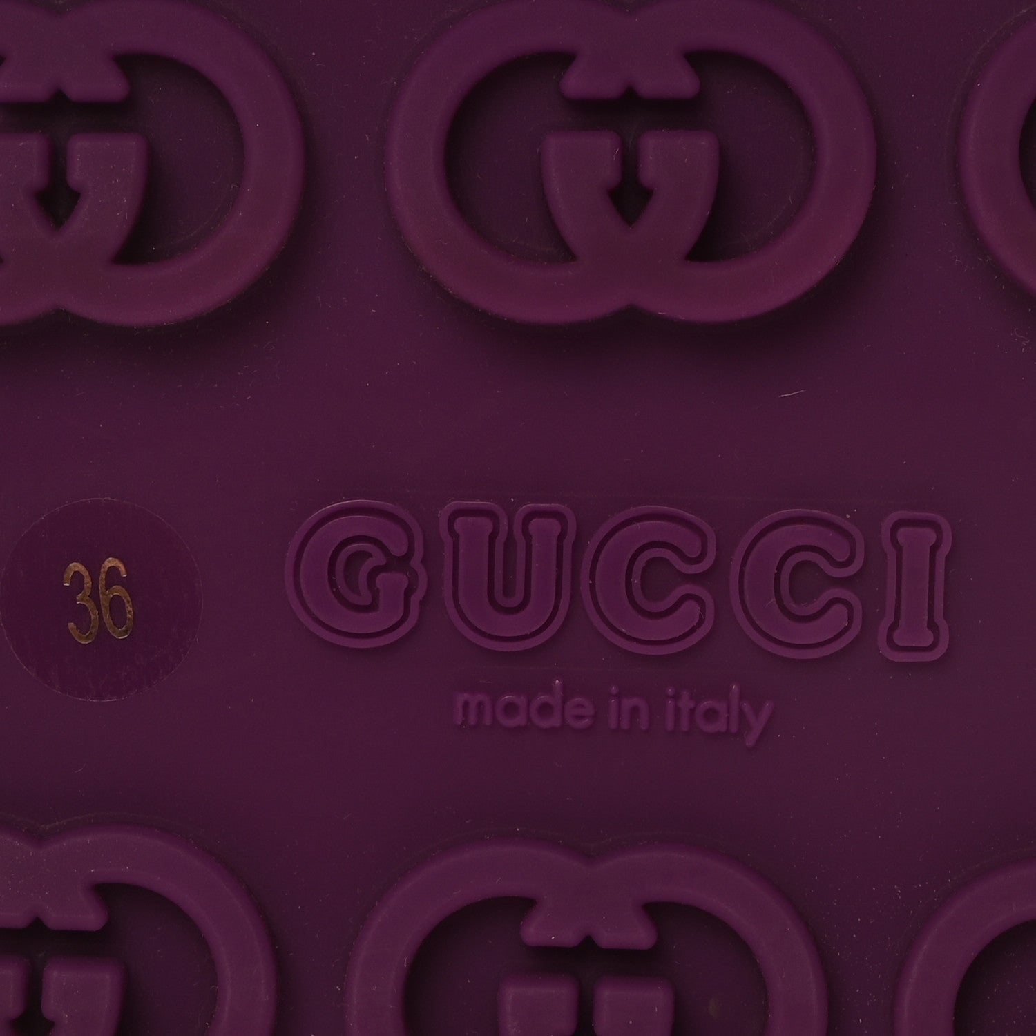 Gucci Soft Rubber Womens Interlocking G Platform 42mm Slide Sandals 36 Sugar Pink 7 of 9