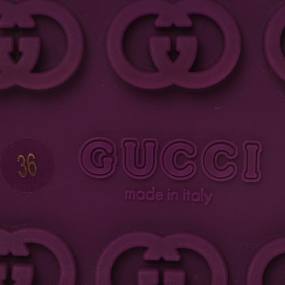 Gucci Soft Rubber Womens Interlocking G Platform 42mm Slide Sandals 36 Sugar Pink 7 of 9