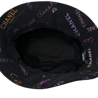Chanel Denim Mood Cloche Bucket Hat M Black 6 of 7