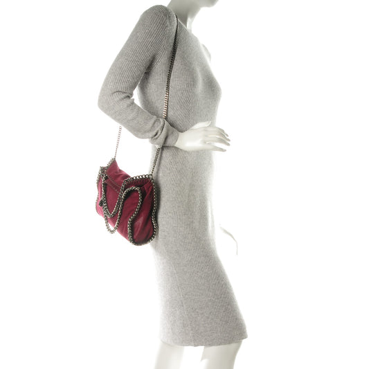 Shaggy Deer Mini Falabella Fold Over Tote Plum