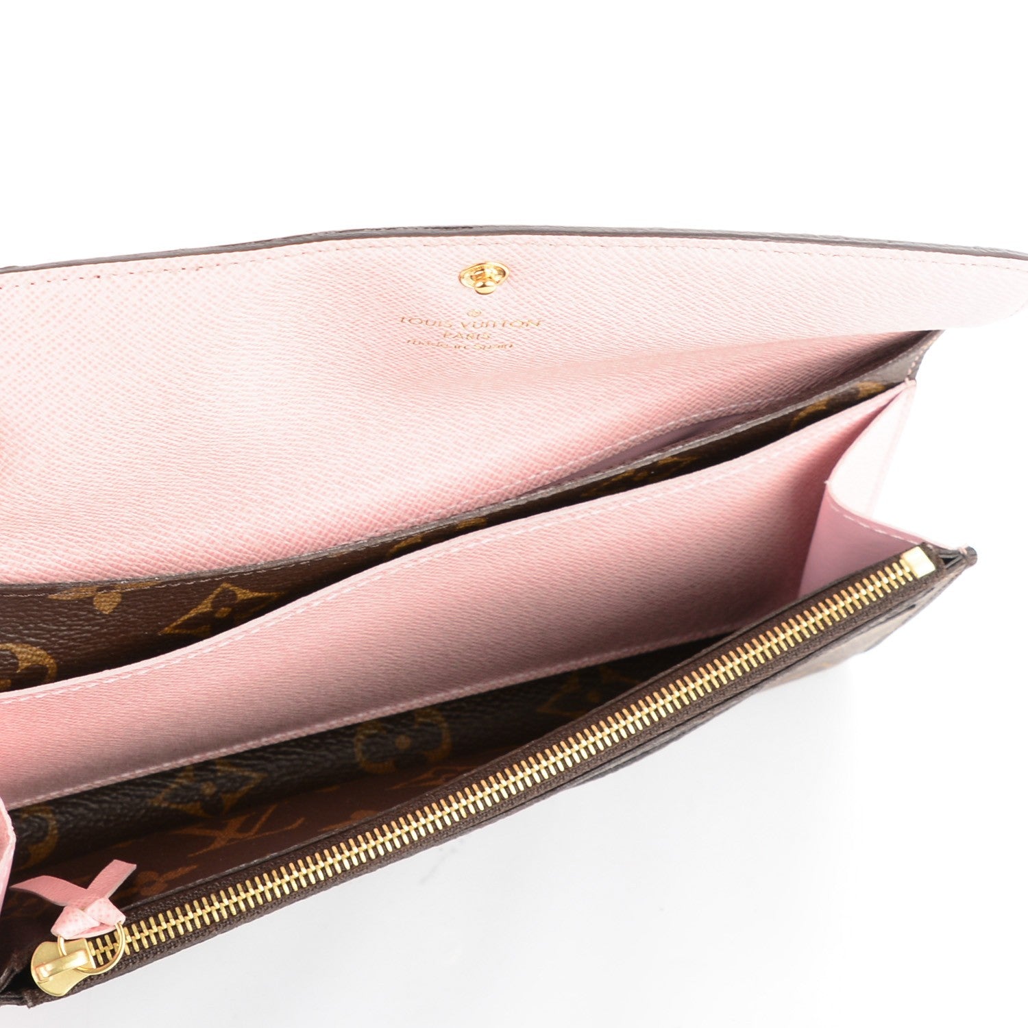 Louis Vuitton Monogram Emilie Wallet Rose Ballerine 6 of 8