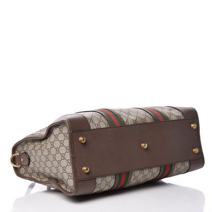 Gucci Soft GG Supreme Monogram Web Neo Vintage Duffle Bag Beige New Acero Crop 4 of 9