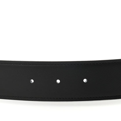 Hermes Box Togo 32mm Belt Strap 95 Black Chocolate 3 of 5