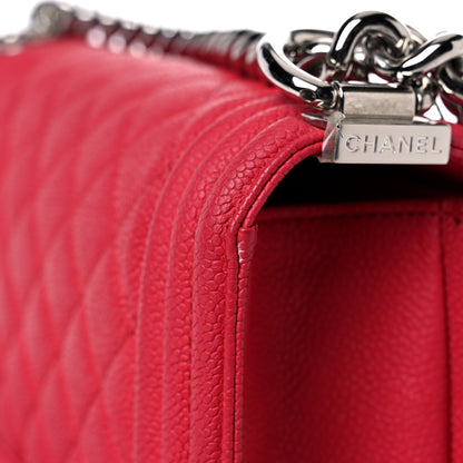 Chanel Caviar Quilted Small Boy Flap Red 13 of 15