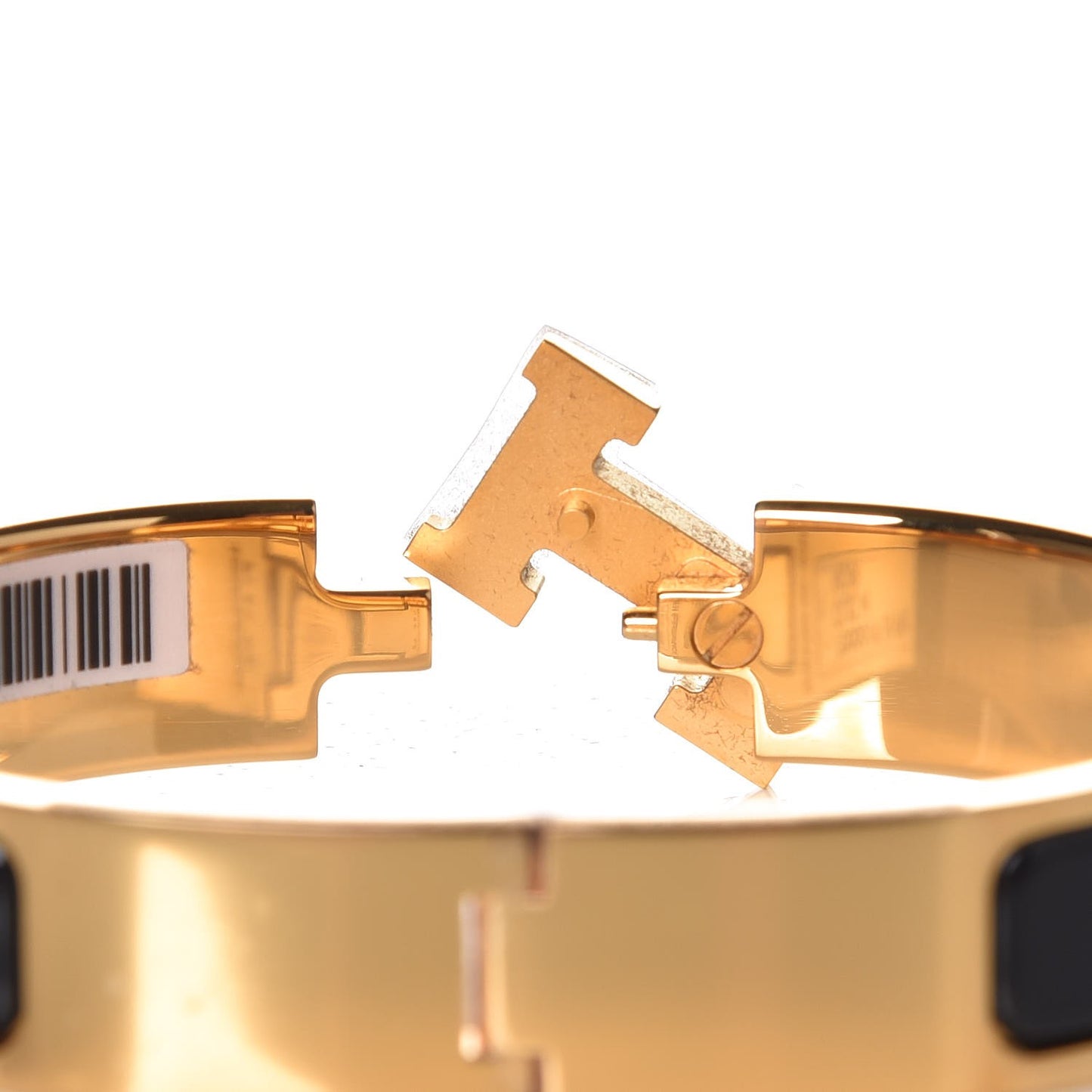 Enamel Narrow Clic Clac H Bracelet PM Black