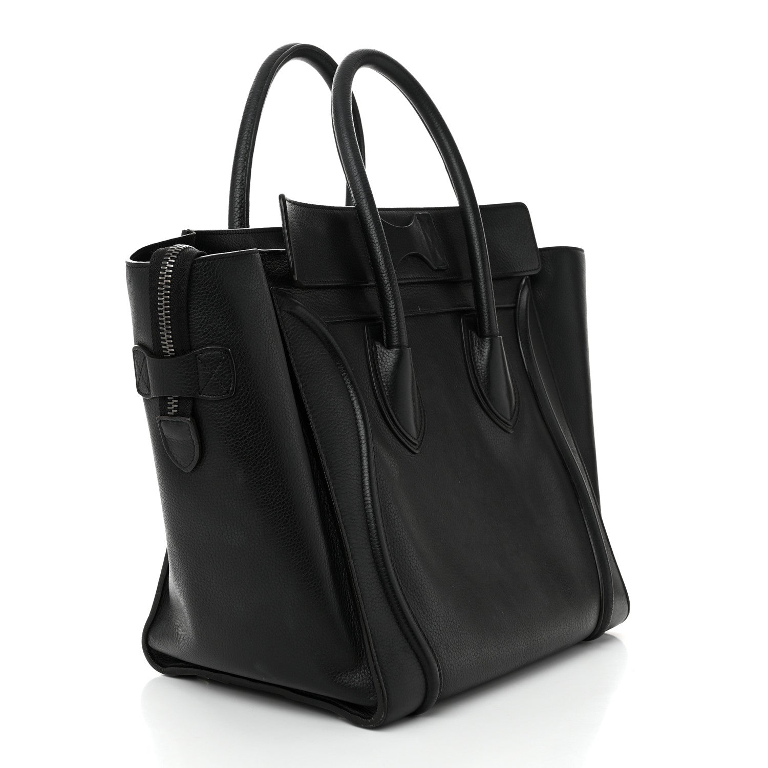 Celine Drummed Calfskin Mini Luggage Black 3 of 12