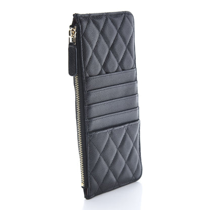Chanel Caviar Quilted Classic Flat Wallet Pouch Black 3 of 8