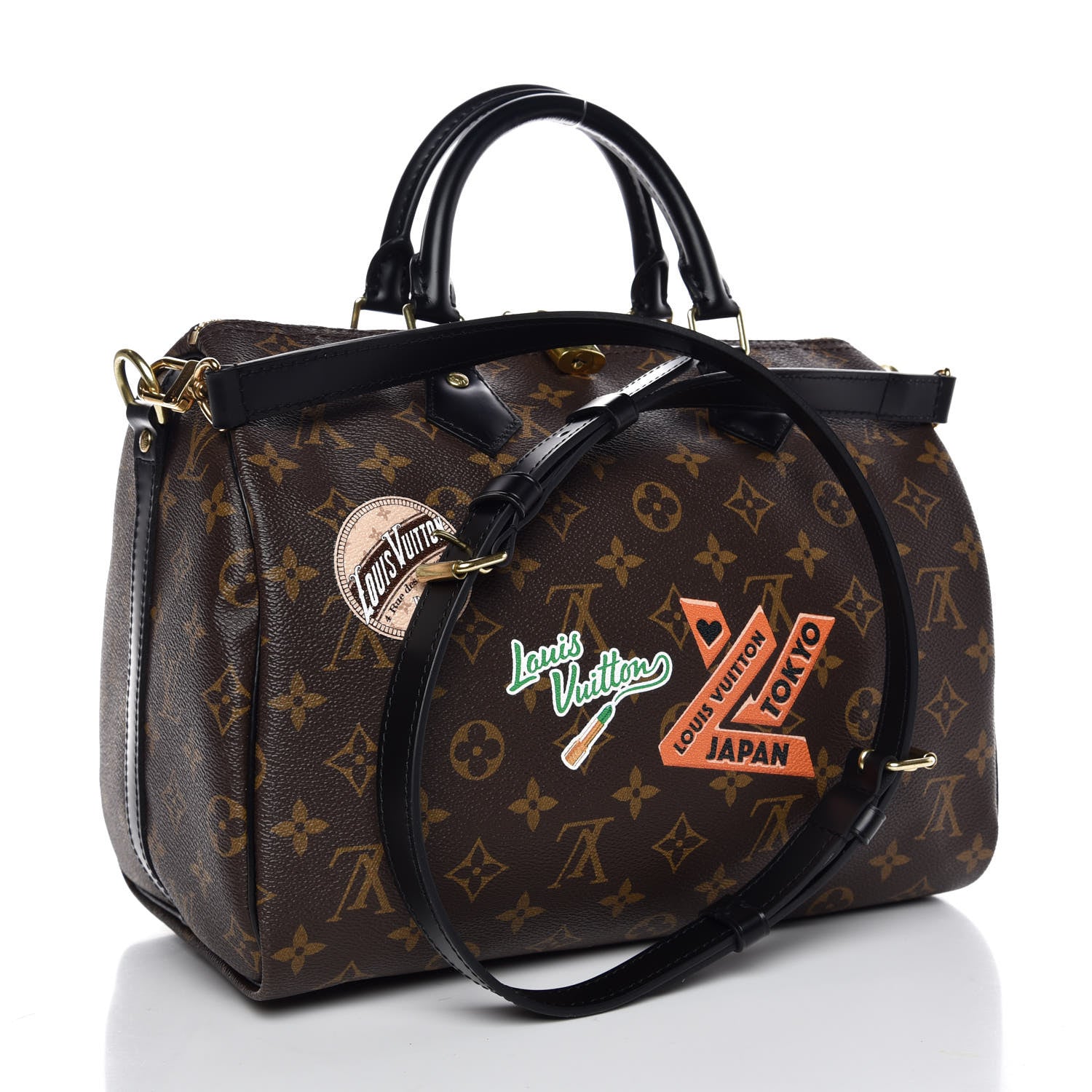Louis Vuitton Monogram My World Tour Speedy Bandouliere 30 Black 4 of 8