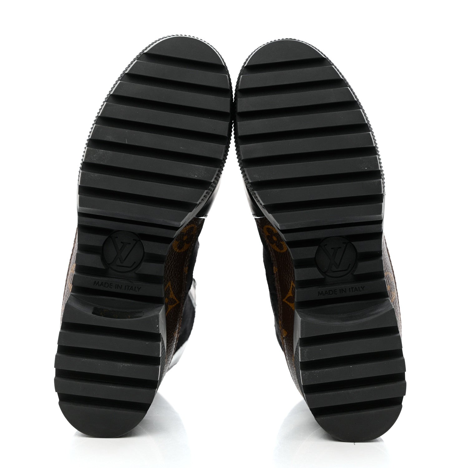 Louis Vuitton Suede Calfskin Monogram Laureate Platform Desert Boots 36 Black 5 of 9
