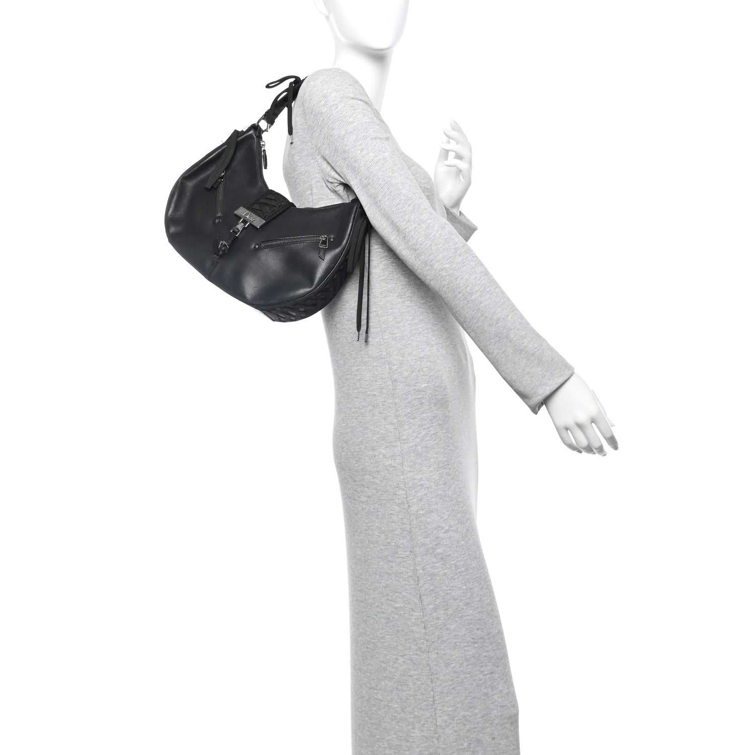 Christian Dior Calfskin Admit It Hobo Black 2 of 12