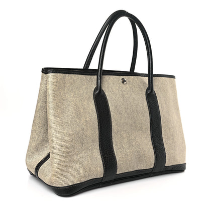 Hermes Toile Buffle Skipper Garden Party 36 MM Tote Black 3 of 8