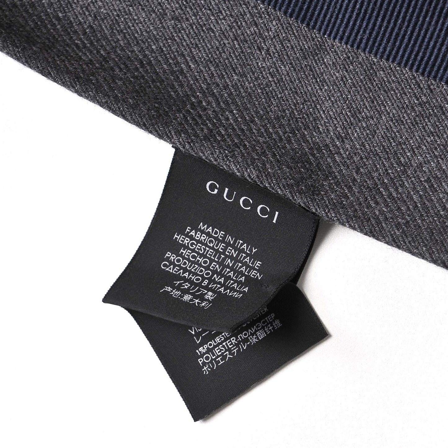 Wool Silk Web Bee Scarf Grey