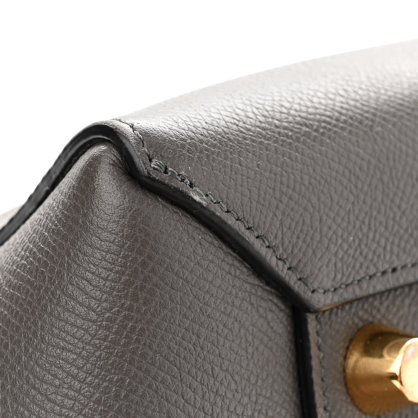 Grained Calfskin Mini Belt Bag Grey