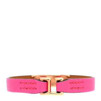 Hermes Chevre Chamkila Rivale Mini Bracelet T2 Rose Pop 3 of 5