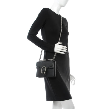 Gucci Calfskin Mini Dionysus Shoulder Bag Black 4 of 9