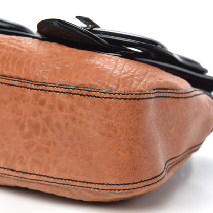 Fendi Nappa Patent B Bag Osso Black 14 of 15