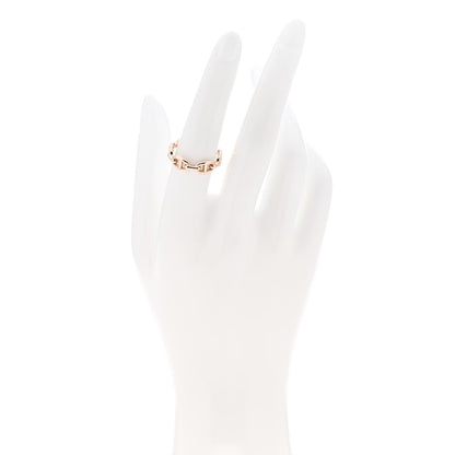 Hermes 18K Rose Gold PM Chaine d'Ancre Enchainee Ring 55 7.25 2 of 7