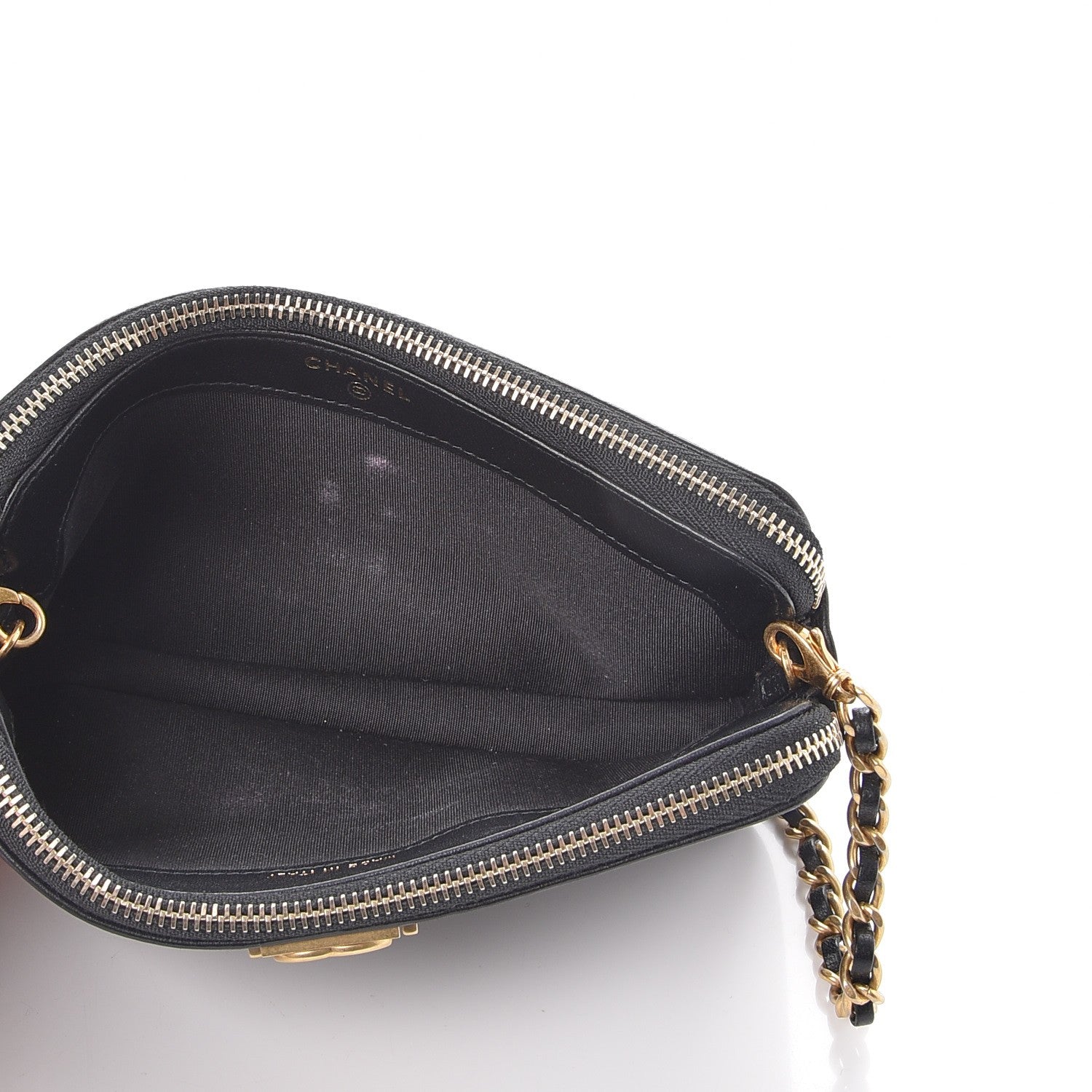 Chanel Lambskin Quilted Small Boy Clutch With Chain Black 6 of 10