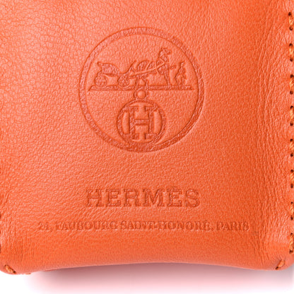 Hermes Milo Lambskin Swift Shopping Bag Charm Feu Gold 4 of 5