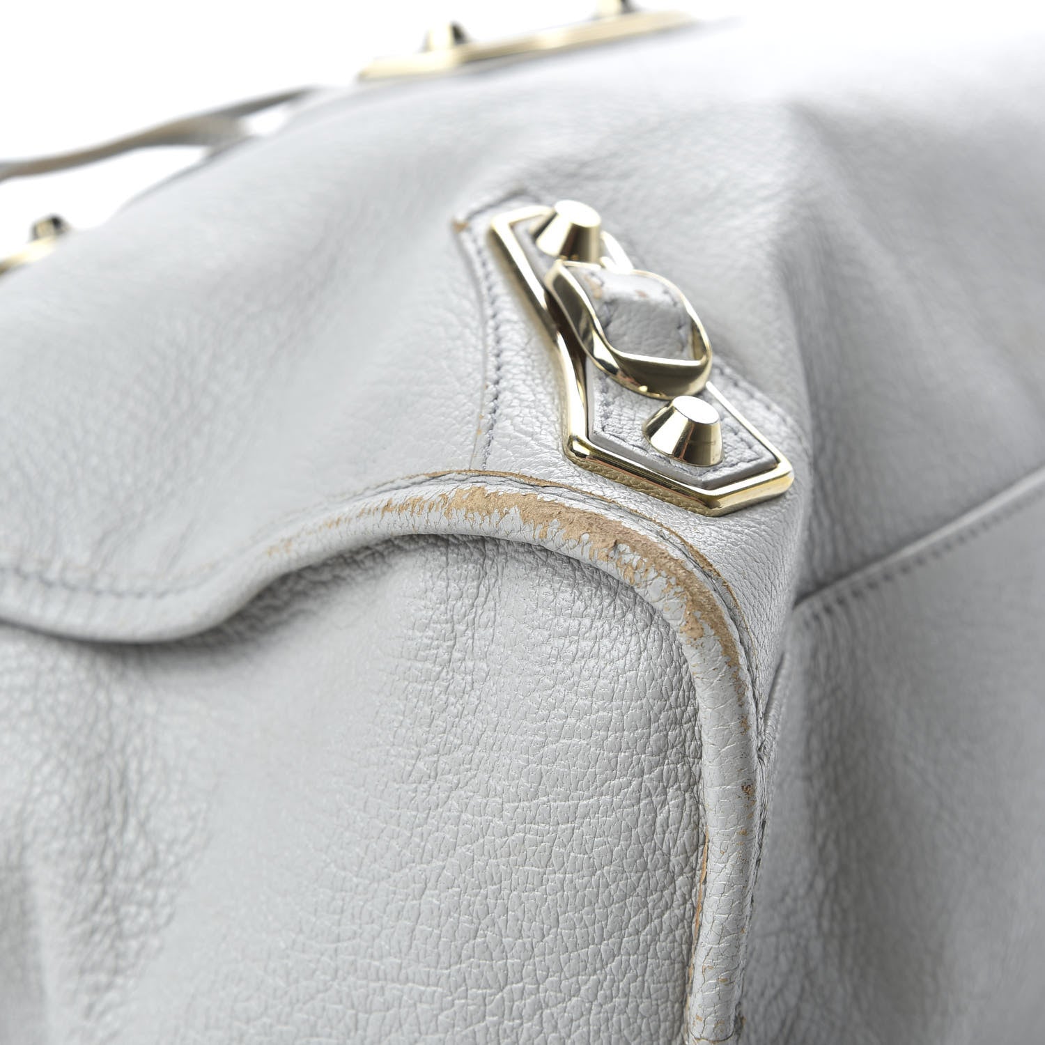 Balenciaga Chevre Gold Metallic Edge Hardware City Gris Perle 9 of 13