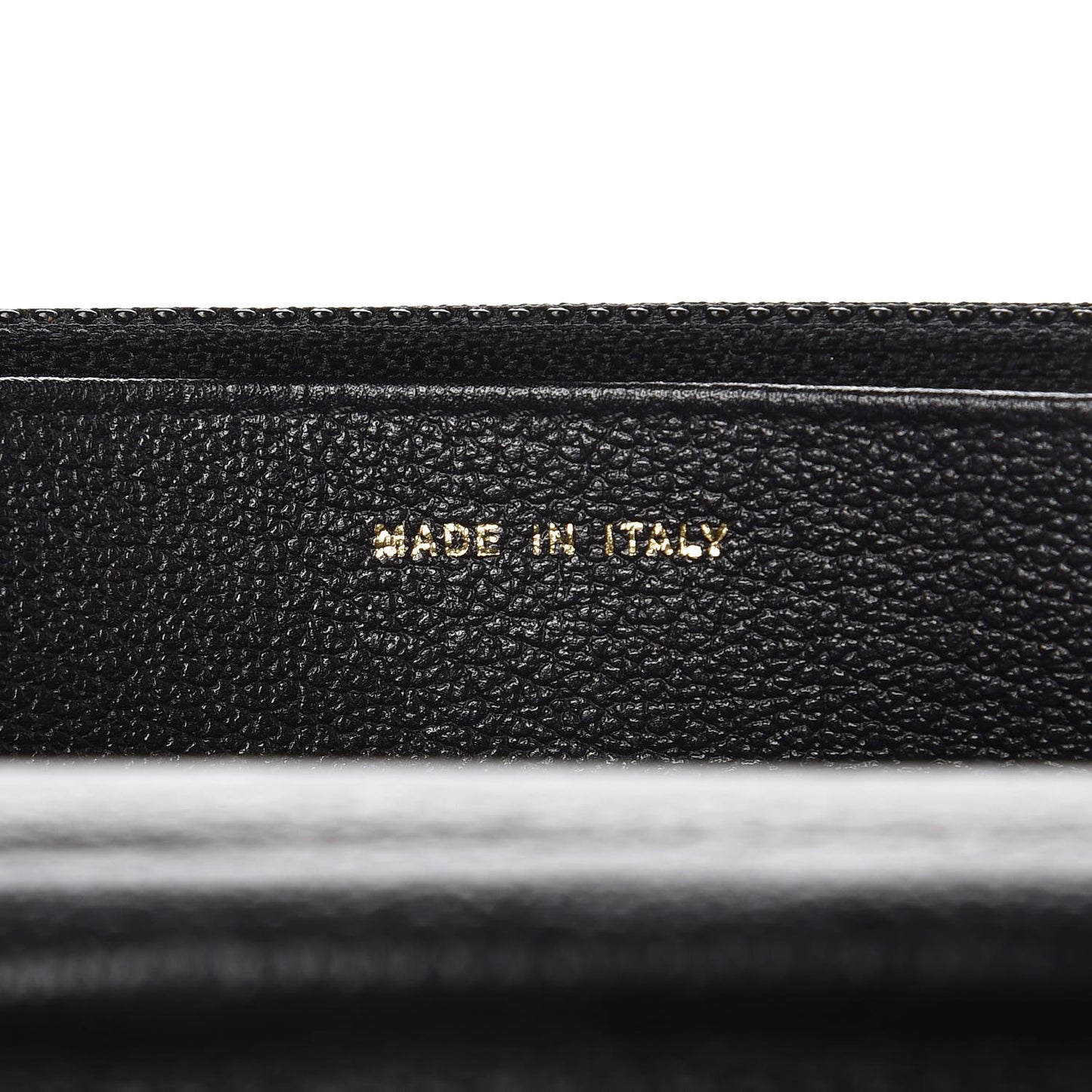 Goatskin Embossed Camellia Wallet On Chain WOC Black