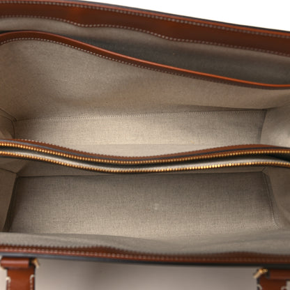 Celine Canvas Calfskin Medium Cabas 16 Tote Natural Tan 5 of 11