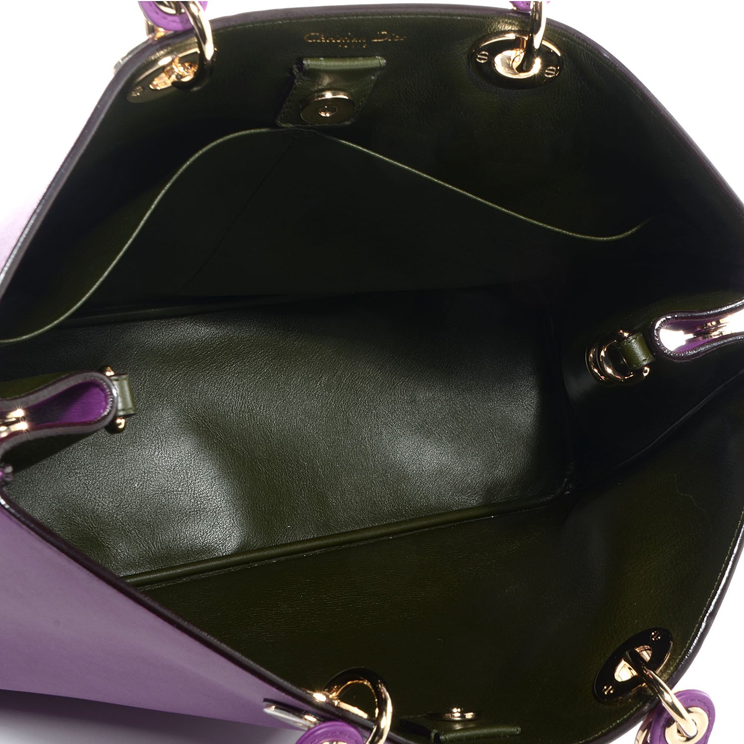 Christian Dior Calfskin Large Diorissimo Bag Purple 6 of 11