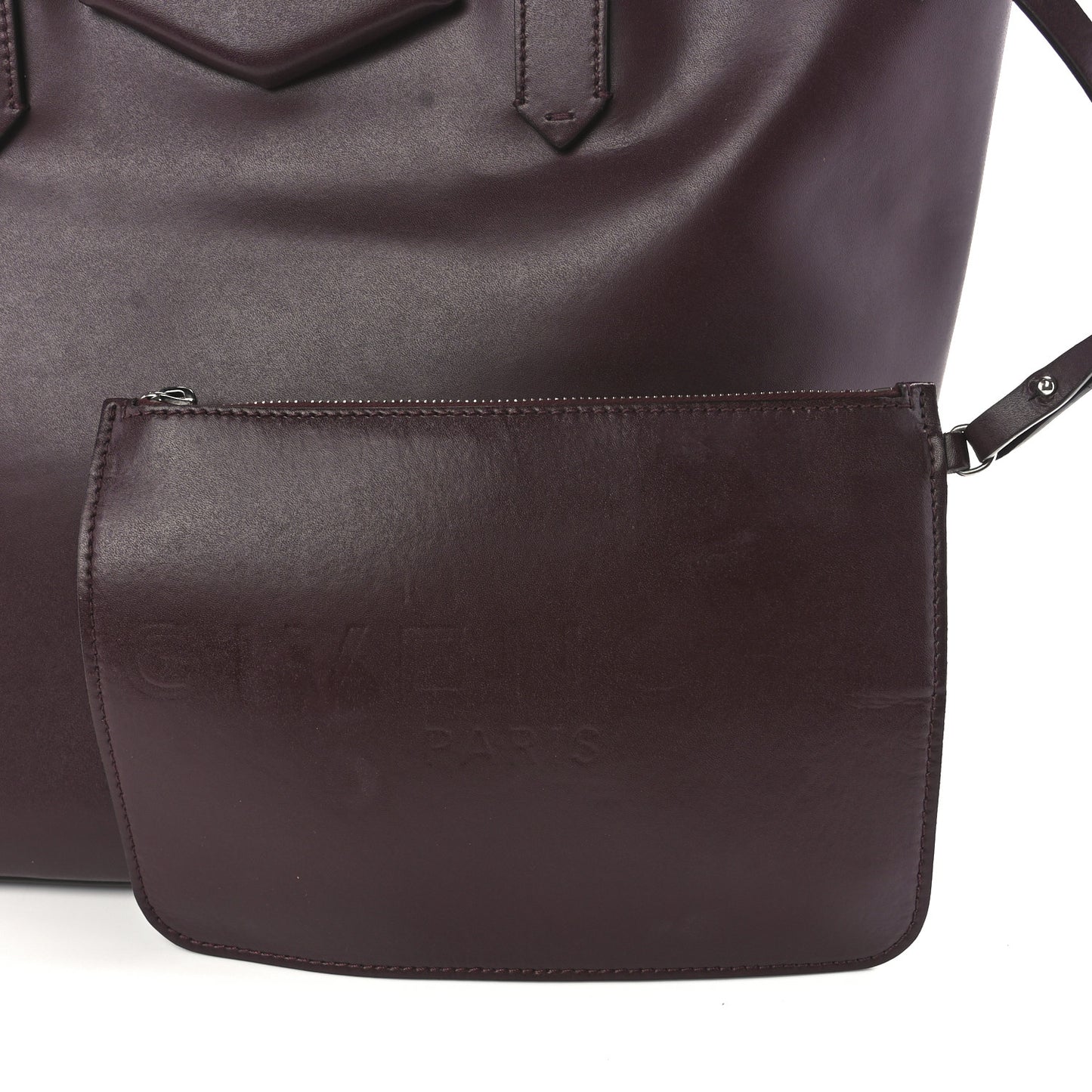 Calfskin Large Whipstitch Antigona Tote Oxblood