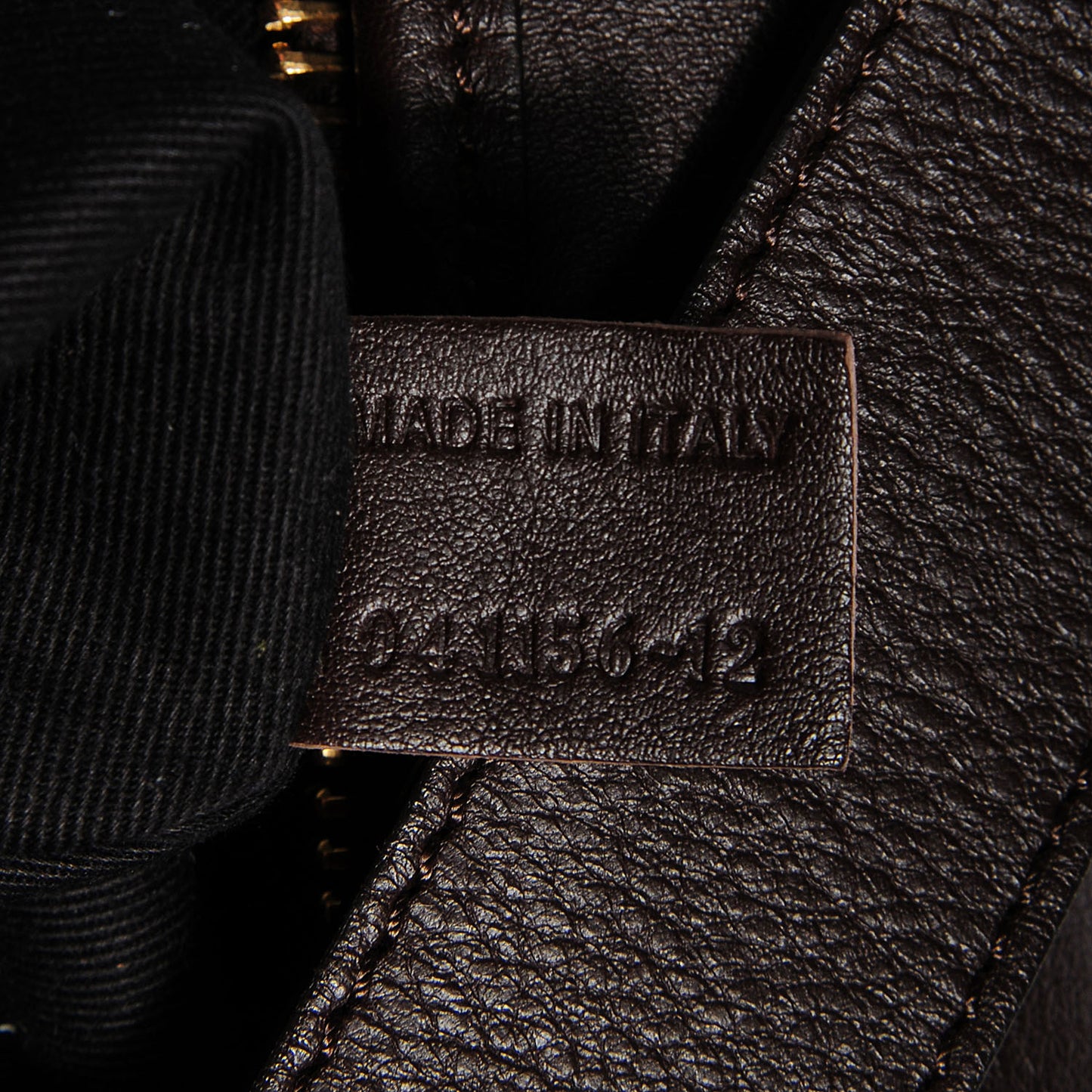 Calfskin Gabby Bucket Bag Brown
