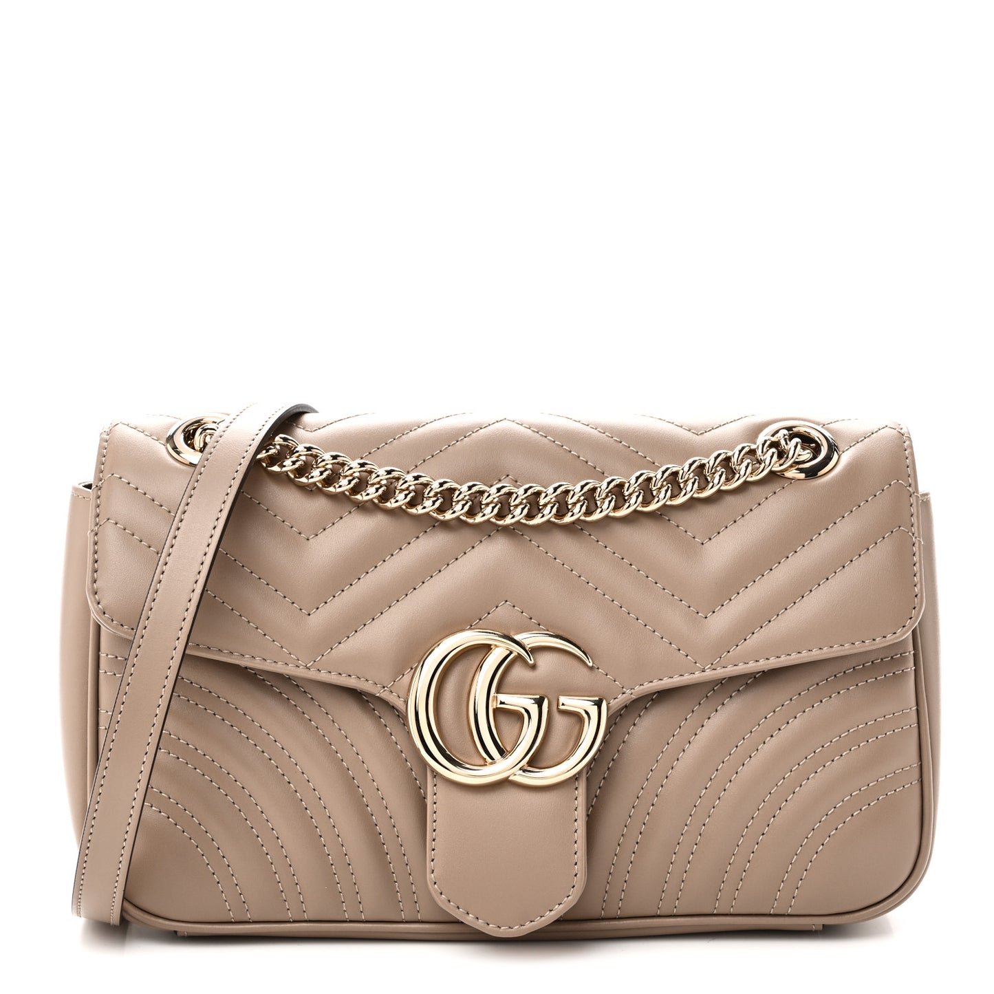 Calfskin Matelasse Small GG Marmont Shoulder Bag Porcelain Rose