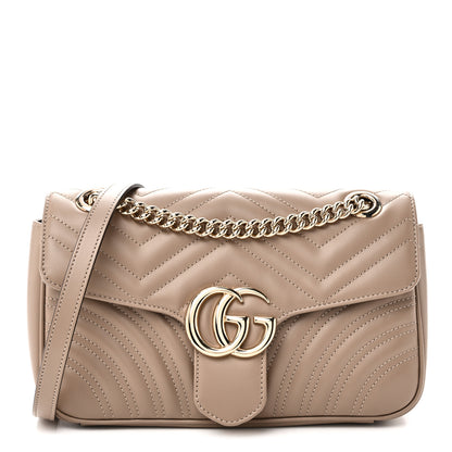 Gucci Calfskin Matelasse Small GG Marmont Shoulder Bag Porcelain Rose 1 of 11