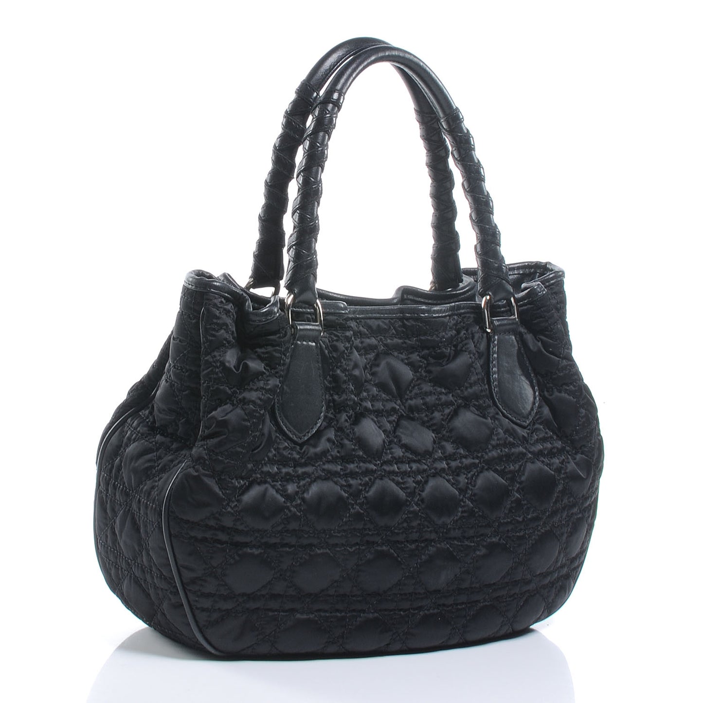 Satin Cannage Charming Tote Black