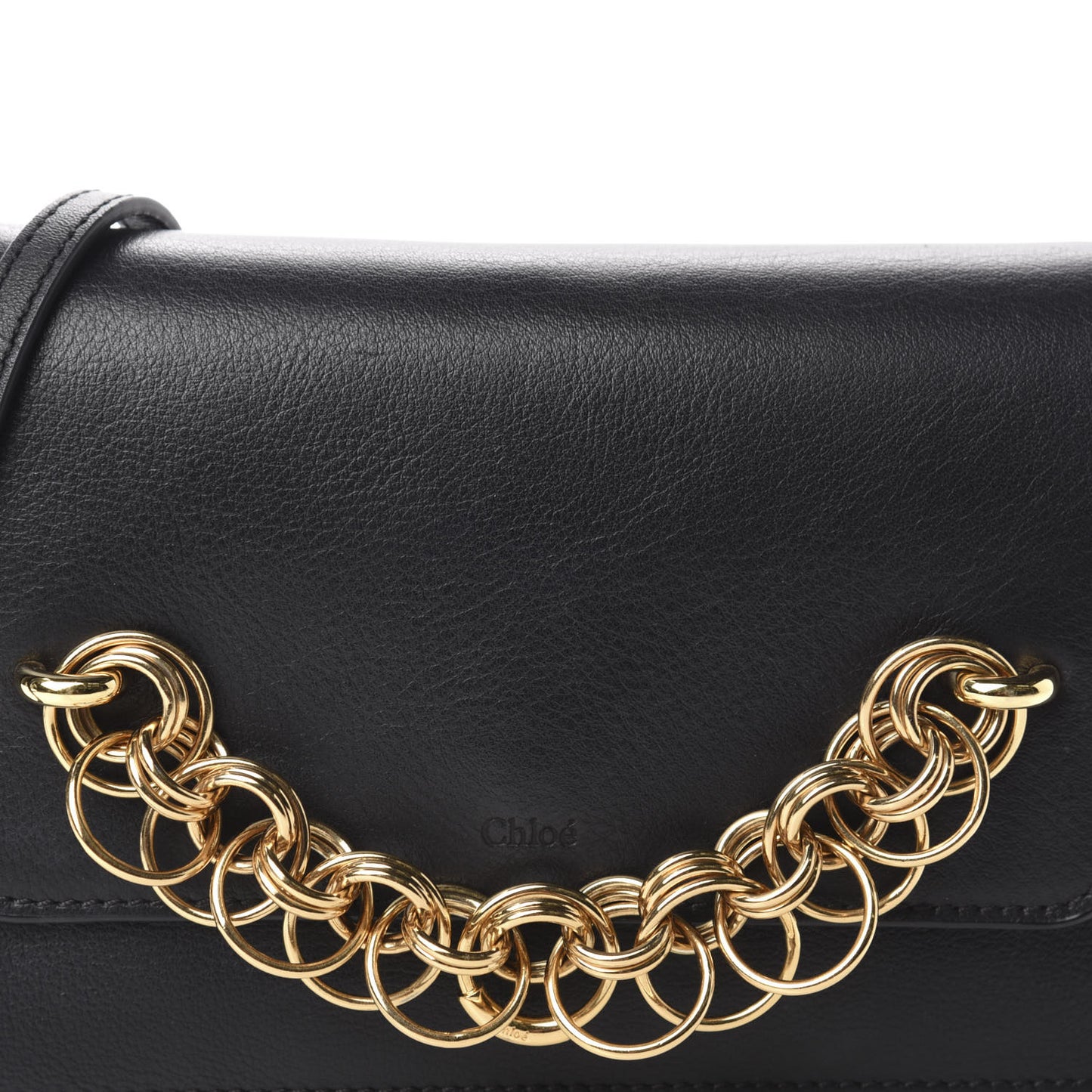 Smooth Calfskin Drew Bijou Clutch Black