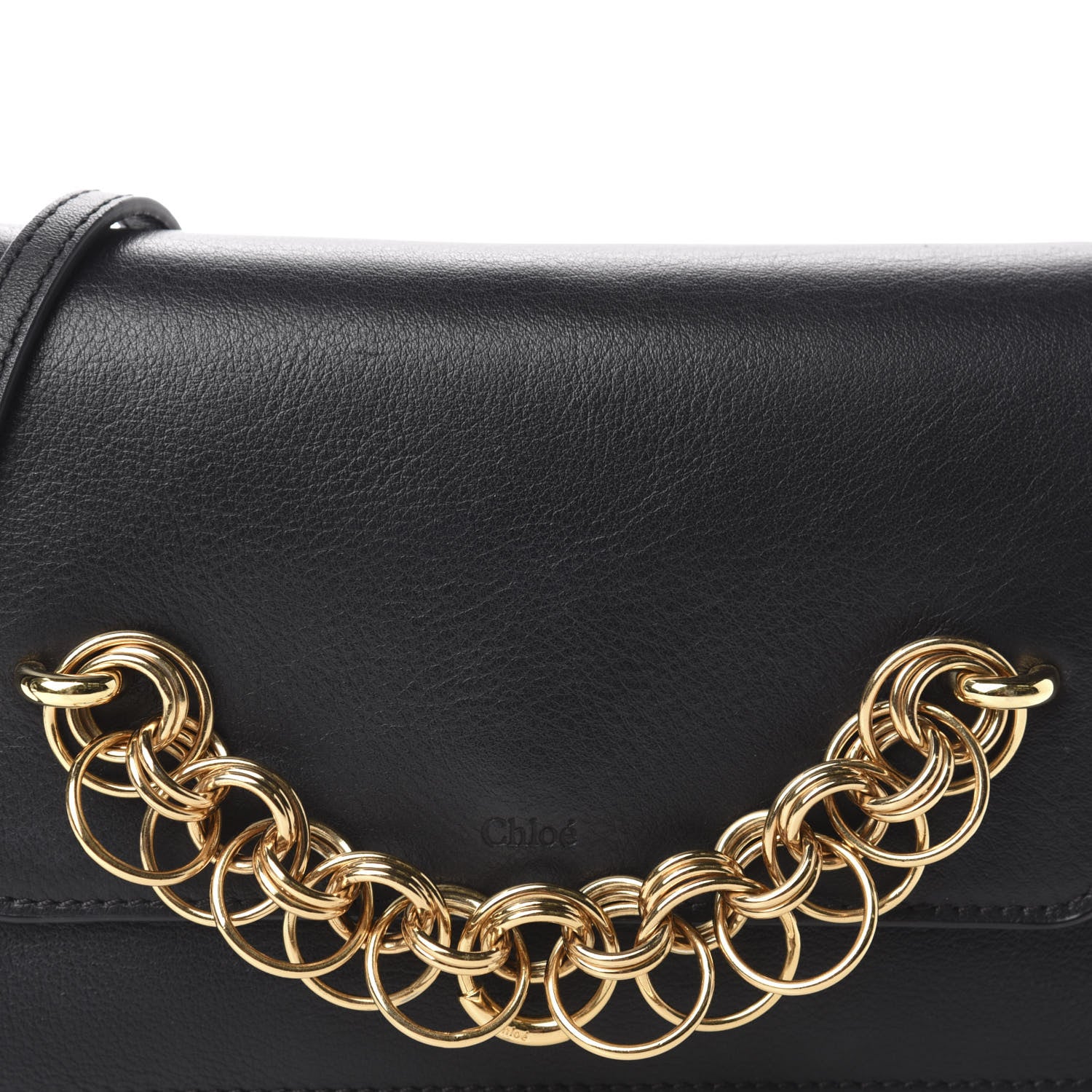 Chloe Smooth Calfskin Drew Bijou Clutch Black 10 of 10